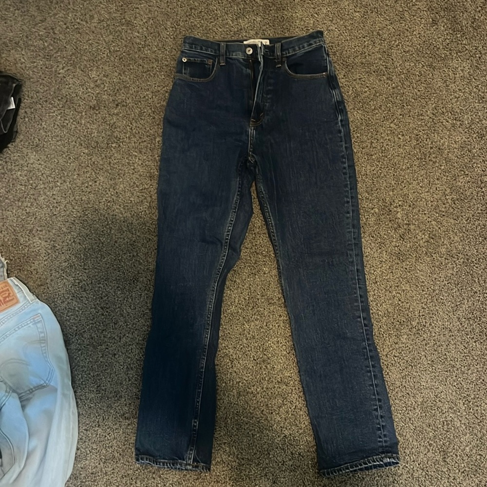 Abercrombie & Fitch the ankle straight ultra high rise